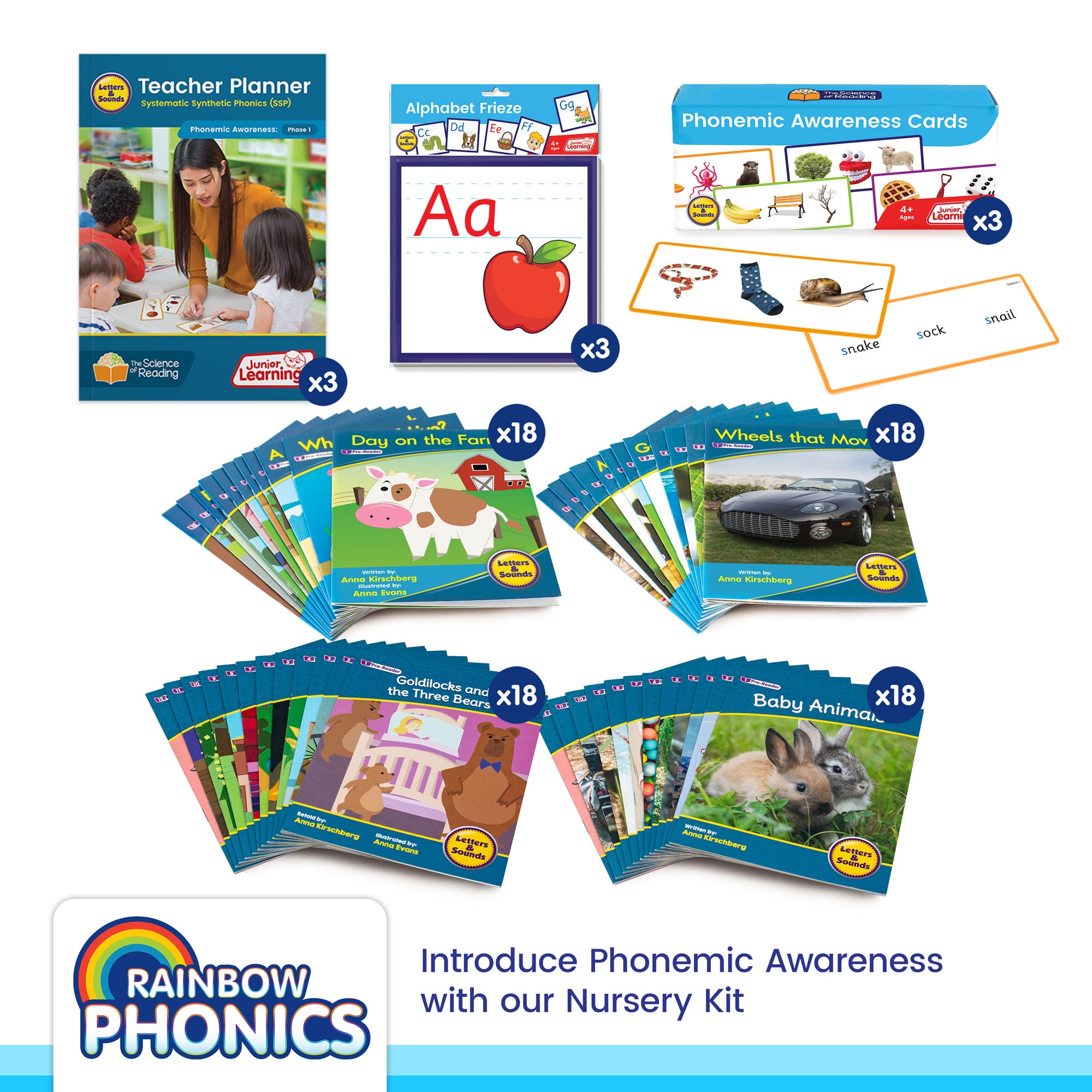 Rainbow Phonics Kits Nursery