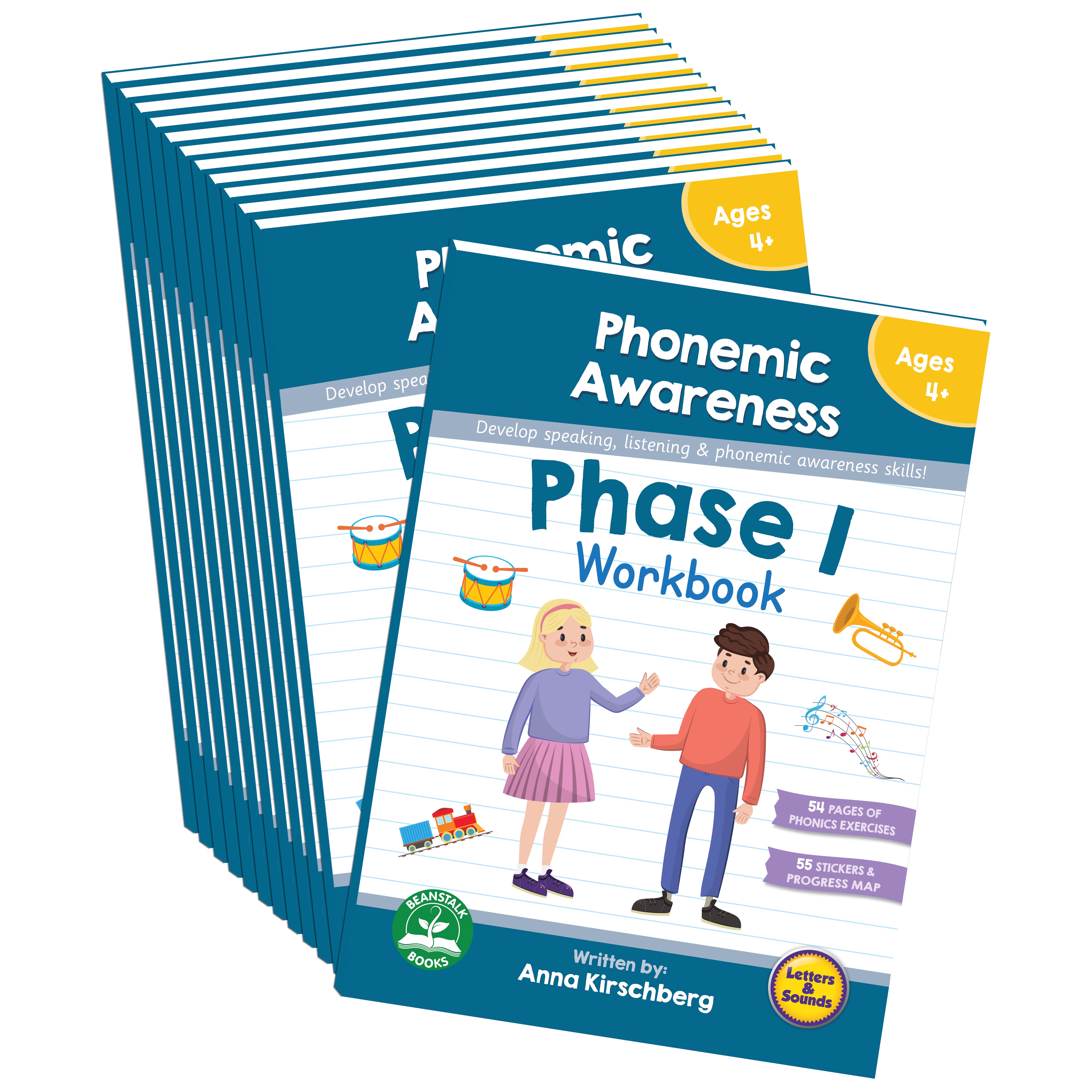 Phase 1 Phonemic Awareness Workbook - 12 Pack